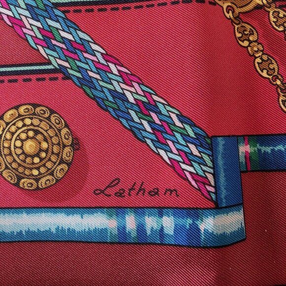 Hermès Petit Main Silk Scarf Carre 90 Red Boxed Authenticated Paris Vintage - Picture 11 of 16